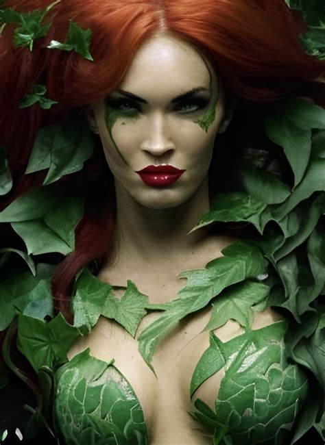 Ai art: Poison Ivy - Megan Fox in 2022 | Halloween face makeup, Face ...