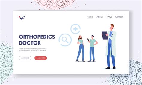 Premium Vector Orthopedics Doctor Landing Page Template Healthcare