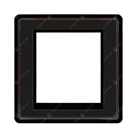 Black Square Frame With Brown Trim Over White Background Vector A