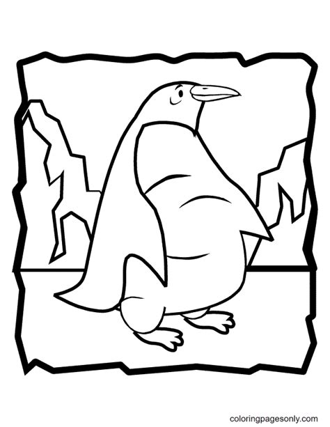 Penguin In An Iceberg Coloring Page Free Printable Coloring Pages