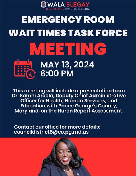 Hospital Emergency Room Wait Times Task Force | Prince George's County