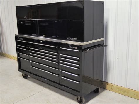 Snap On Black Classic 96 Tool Box Stainless Steel Top And Hutch Steel