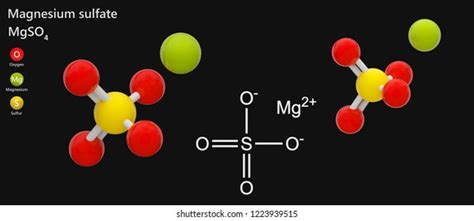 황산 마그네슘, MgSO4 또는 MgO4S 그것은 스톡 일러스트 1892799244 | Shutterstock
