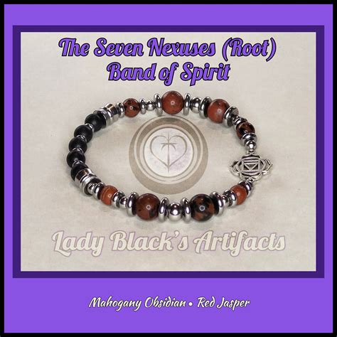 Mahogany Obsidian Red Jasper Root Chakra Bracelet Strength