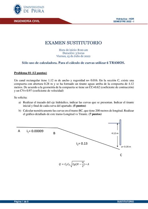 Soluci N Susti Hdr Hidr Ulica Hdr Semestre I Ingenier A