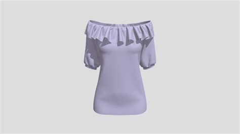 Ruffle Collar Blouse Buy Royalty Free 3d Model By Najdmie 25c1565