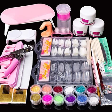 Shiny Glitter Acrylic Nail Kit For Professional Diy Manicure