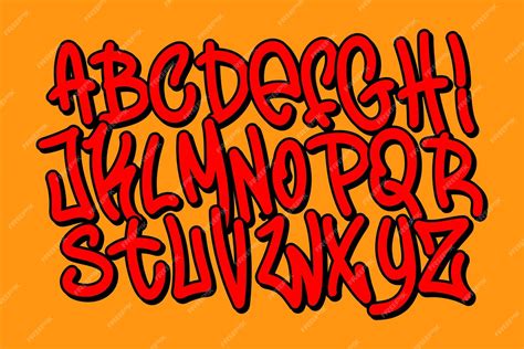 Free Vector Marker Graffiti Font Handwritten Typography Vector