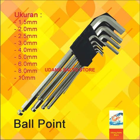 Jual Kunci L Set Ballpoint Hex Key Set Kunci L Set 9pcs Extra Long