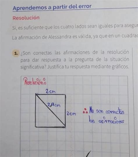 1 Son correctas las afirmaciones de la resolución para dar respuesta