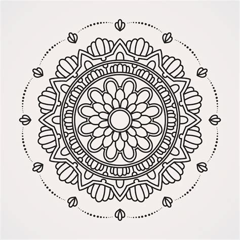 Fleurs De Mandala Avec Des L Ments D Coratifs D Ornements Adapt S Aux