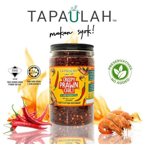 Crispy Prawn Chili 60g Halal Tiada Pengawet Dan Sedia Untuk Di