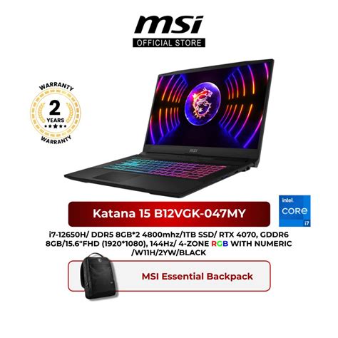 MSI Katana 15 Price in Malaysia & Specs - RM6299 | TechNave