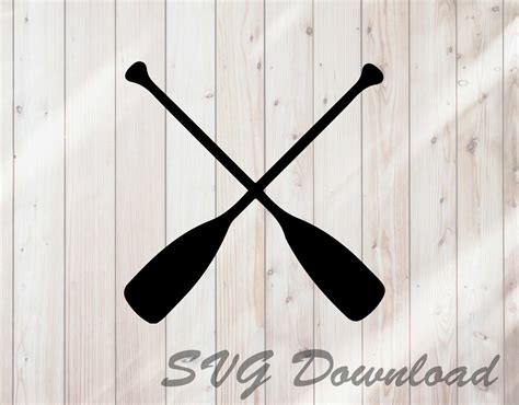 Crossed Paddles Boat Oars SVG Craft Cutting File Instant Download