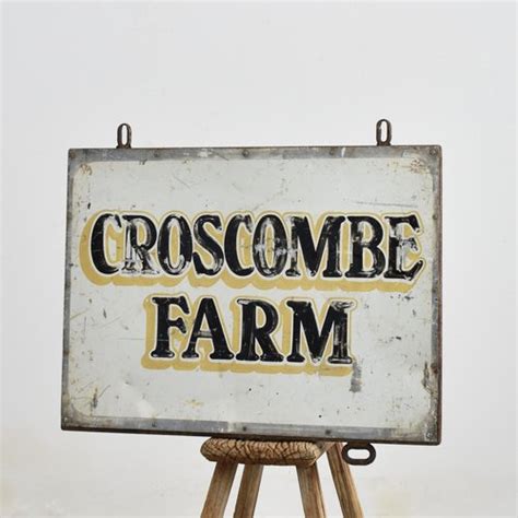 Vintage Metal Farm Sign, 1950s for sale at Pamono