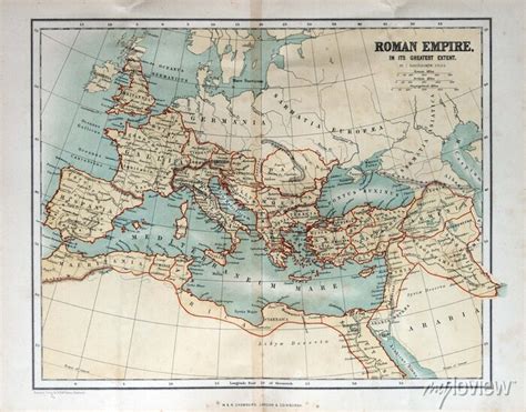 Antigo Mapa Do Imp Rio Romano De Adesivos Para A Parede Imp Rio