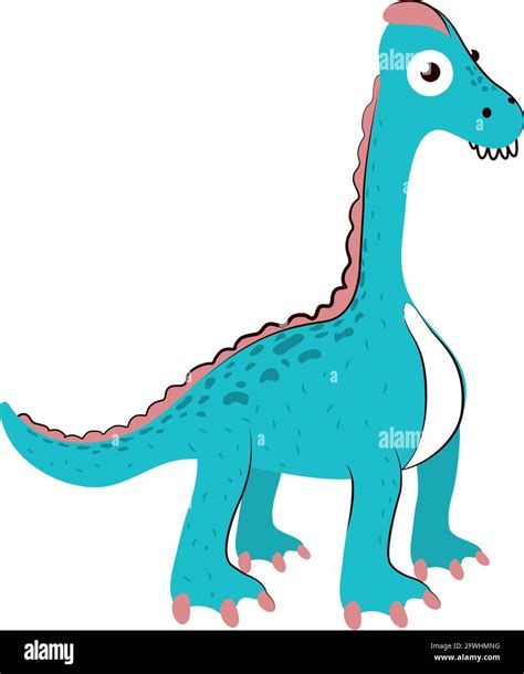 Dibujo Animado De Dinosaurios De Brachiosaurus Imagen Vector De Stock