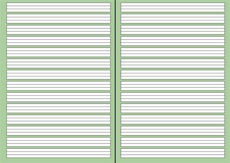 Ruled Print Two Double Sided A5 Whole Sheet | Free Printable Papercraft