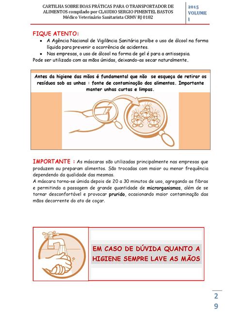 Cartilha Sobre Boas Pr Ticas Para O Transportador De Alimentos Volume I