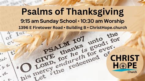 Psalms of Thanksgiving - Psalm 100 | Christ Hope Church