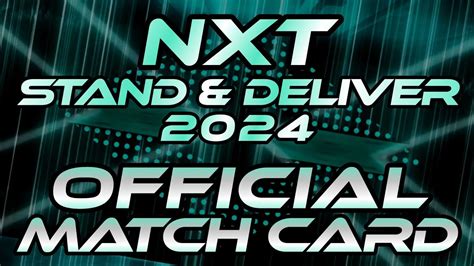 Wwe Nxt Stand Deliver Official And Full Match Card Hd P