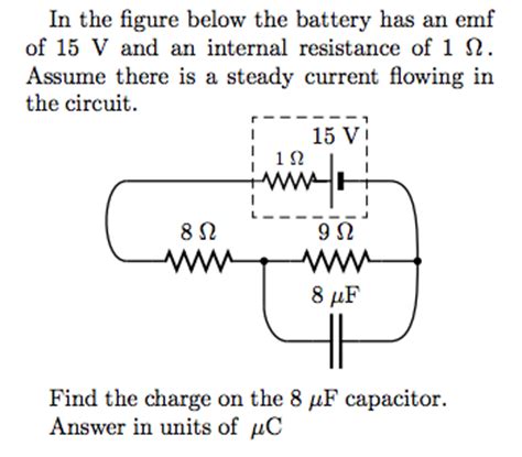 In The Figure Below The Battery Has An Emf Of 15 Chegg