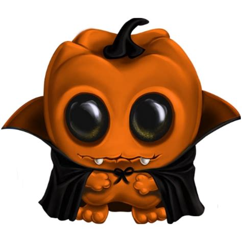 an orange and black halloween pumpkin with big eyes