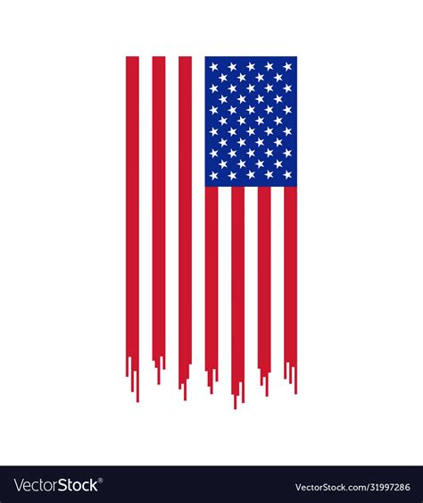 American flag and blood freedom Royalty Free Vector Image