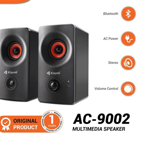 Jual Baru Kisonli Speaker Komputer Laptop Bluetooth Ac Bt Stereo