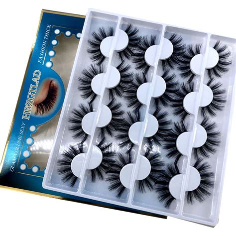 Hbzgtlad Pairs D Mink Dramatic Volume Lashes Bulk Faux Thick