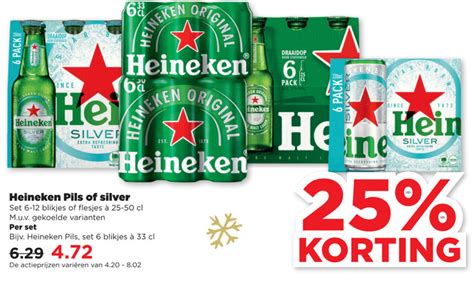 Heineken Silver Blikje Bier Folder Aanbieding Bij Plus Vandaag Details