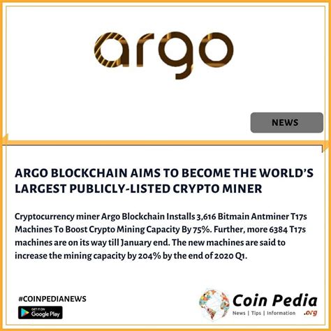 Argo Blockchain Installs 3616 Bitmain Machines To Boost Crypto Mining