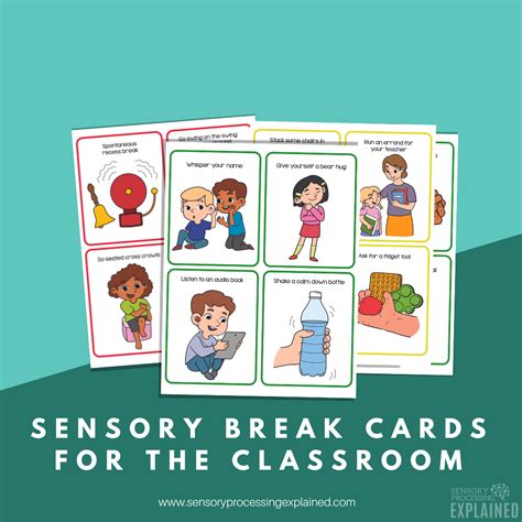 Sensory Break Cards For Home And Classroom Digital Download Sensory