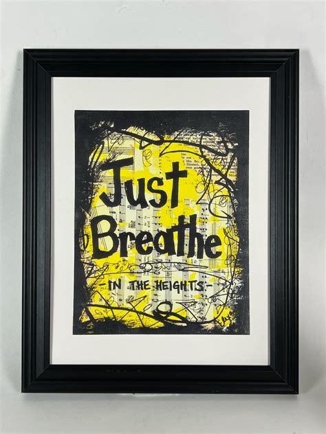 In the Heights just Breathe ART PRINT Music - Etsy