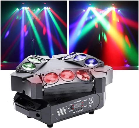 Lyre LED Lumière de Scène Mobile DMX512 RGB Luminaires à tête rotative