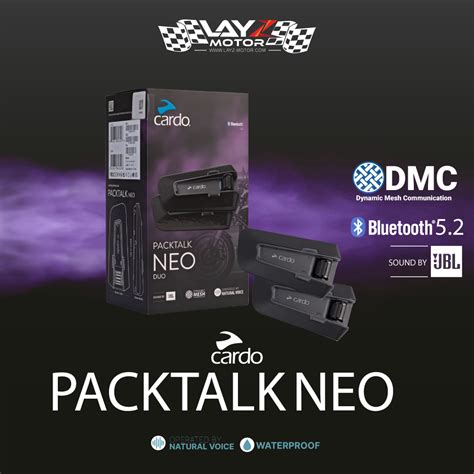 Cardo Packtalk Neo Bluetooth Intercom Layz Motor