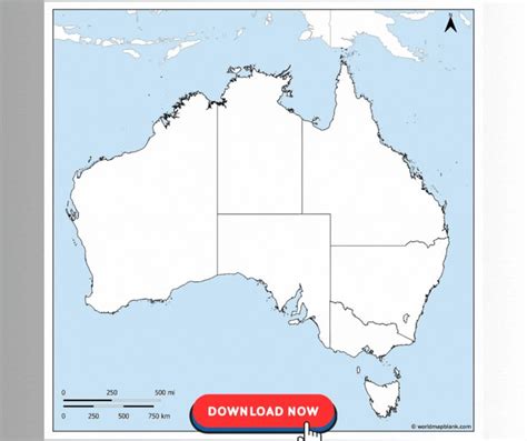 Blank Australia Map With States And Territories