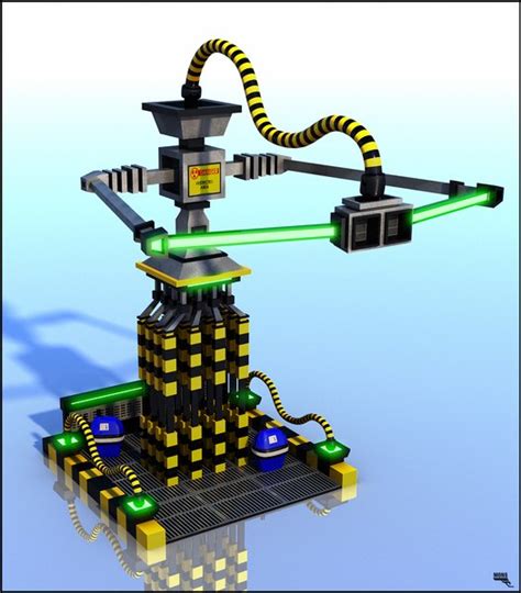 3d sci-fi structure