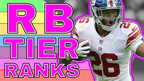 Week Running Back Tier Rankings Fantasy Football Youtube