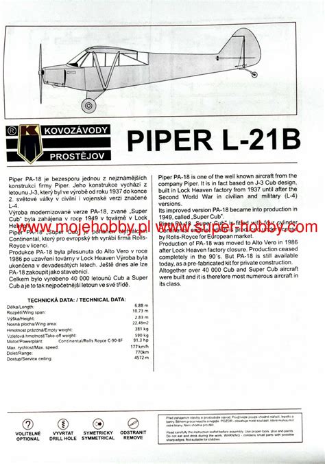 Piper L 21B Super Cub Kovozavody Prostejov 72340