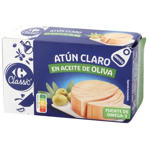 Atún claro en aceite de oliva Carrefour 73 g Carrefour Supermercado