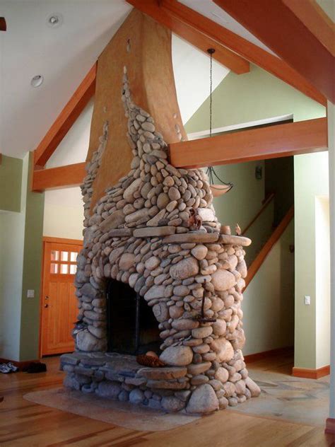 Home The Owner Builder Network River Rock Fireplaces House Design