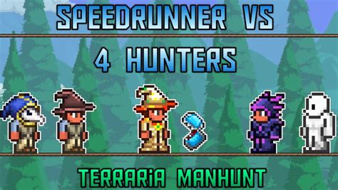 Speedrunner Vs Hunters Terraria Manhunt Youtube