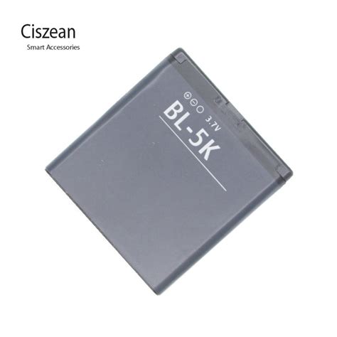 Ciszean 1x 3 7V 1200mAh BL 5K Phone Replacement Battery For Nokia N85