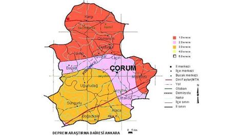 Çorumda fay hattı var mı deprem bölgesi mi 2023 Çorum Deprem Riski