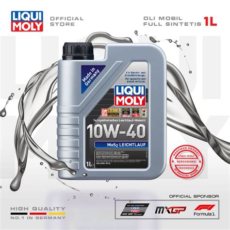 Jual Liqui Moly MOS2 Leichtlauf 10W 40 1L Oli Mobil 2626 Shopee