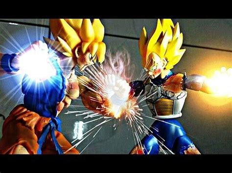 Dragon Ball Z Stop Motion Goku Ssj Vs Vegeta Ssj Youtube Dragon