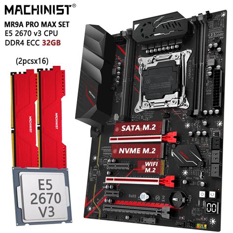 MACHINIST Conjunto De Placa Base MR9A PRO MAX X99 LGA 2011 3 Kit Xeon