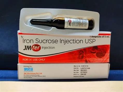 Iron Sucrose Injection Usp Ml Packaging Type Box Packaging Size