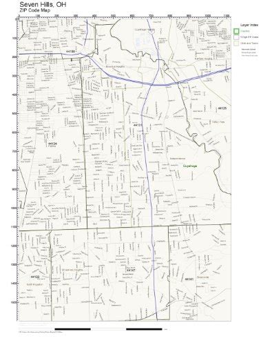 Buy Zip Code Wall Of Seven Hills Oh Zip Code Laminated Online At Desertcartuae